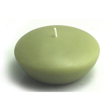 ZEST CANDLE Zest Candle CFZ-059 3 in. Sage Green Floating Candles -12pc-Box CFZ-059